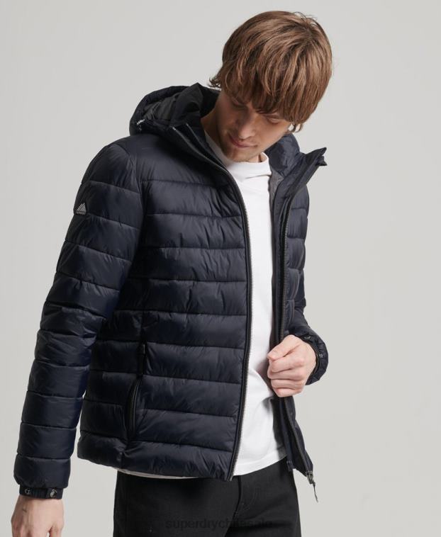 hombres Superdry Armada chamarra acolchada clásica con capucha 2R68Z1068