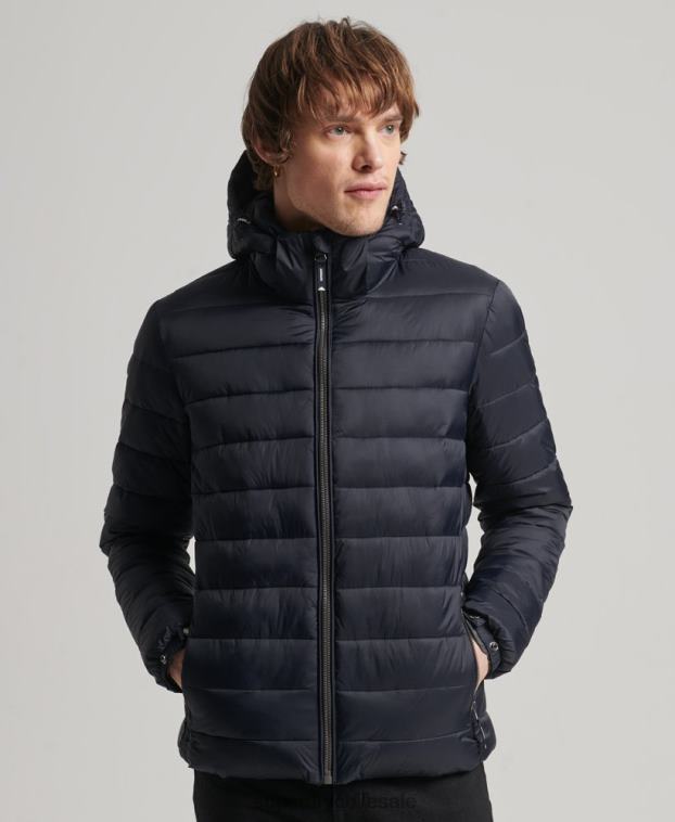 hombres Superdry Armada chamarra acolchada clásica con capucha 2R68Z1068