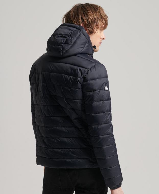 hombres Superdry Armada chamarra acolchada clásica con capucha 2R68Z1068