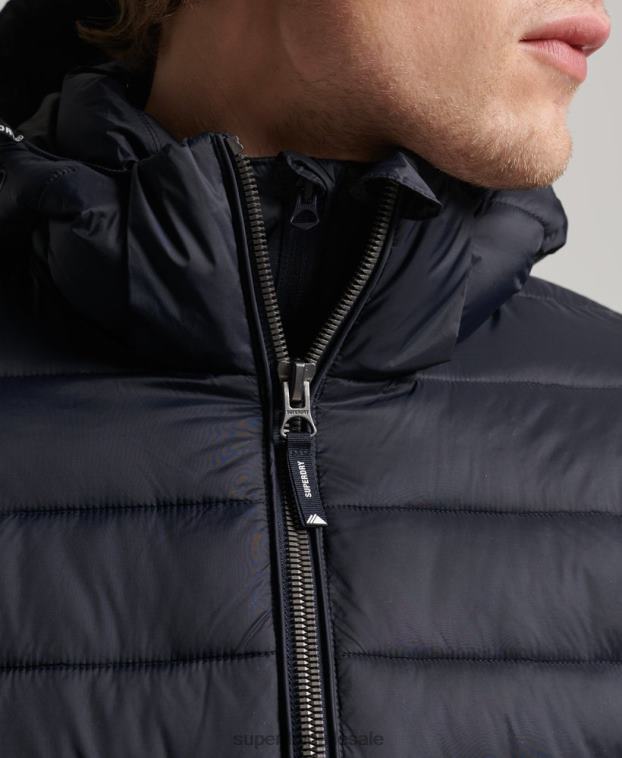 hombres Superdry Armada chamarra acolchada clásica con capucha 2R68Z1068