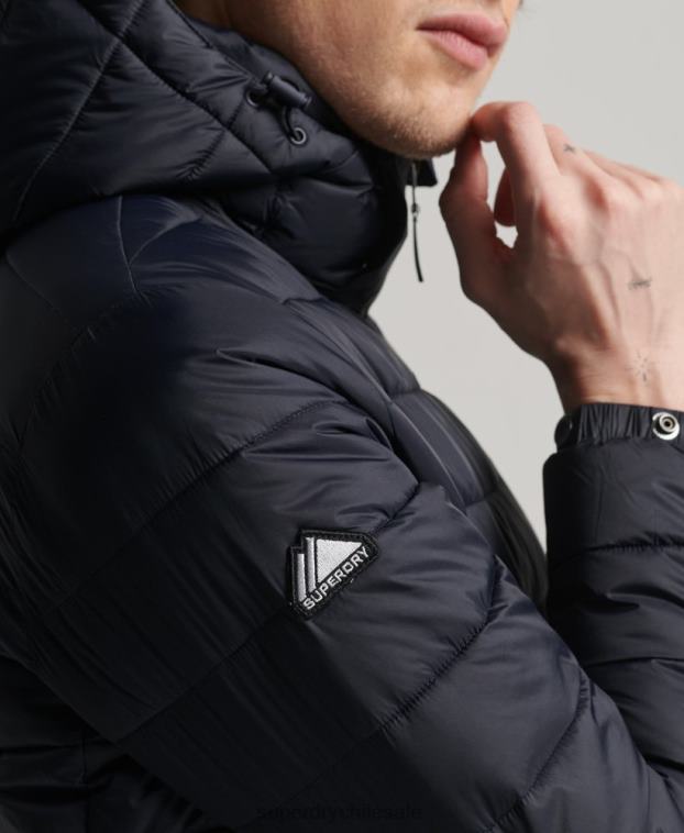 hombres Superdry Armada chamarra acolchada clásica con capucha 2R68Z1068