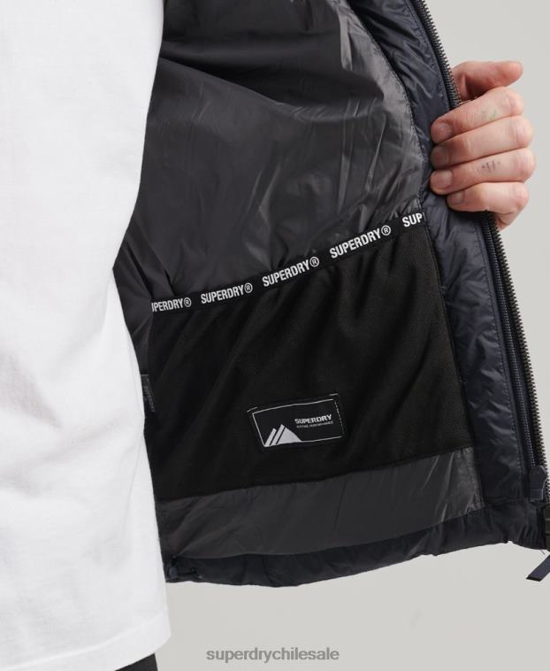 hombres Superdry Armada chamarra acolchada clásica con capucha 2R68Z1068