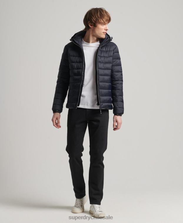 hombres Superdry Armada chamarra acolchada clásica con capucha 2R68Z1068