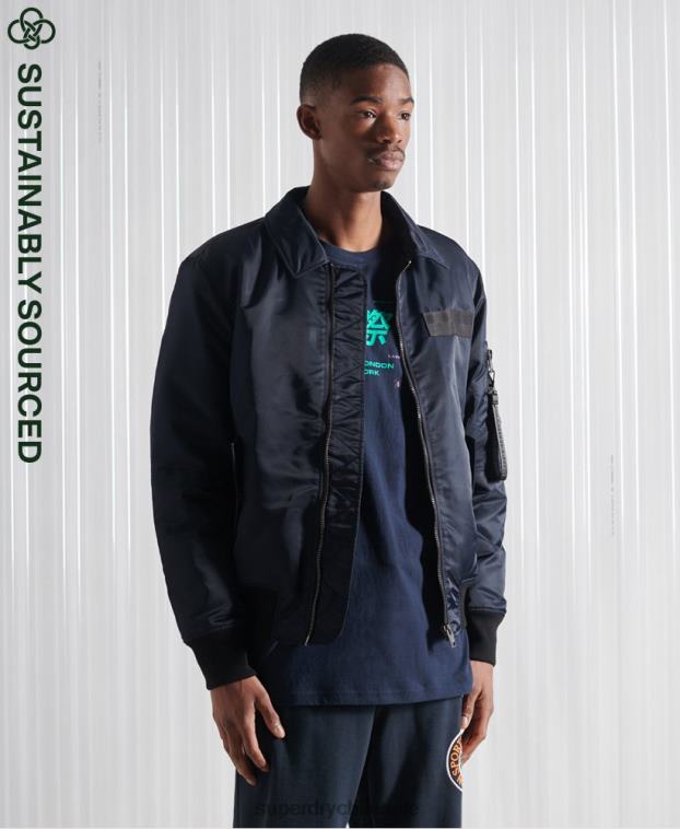 hombres Superdry Armada chamarra bomber energía ma2 2R68Z4757