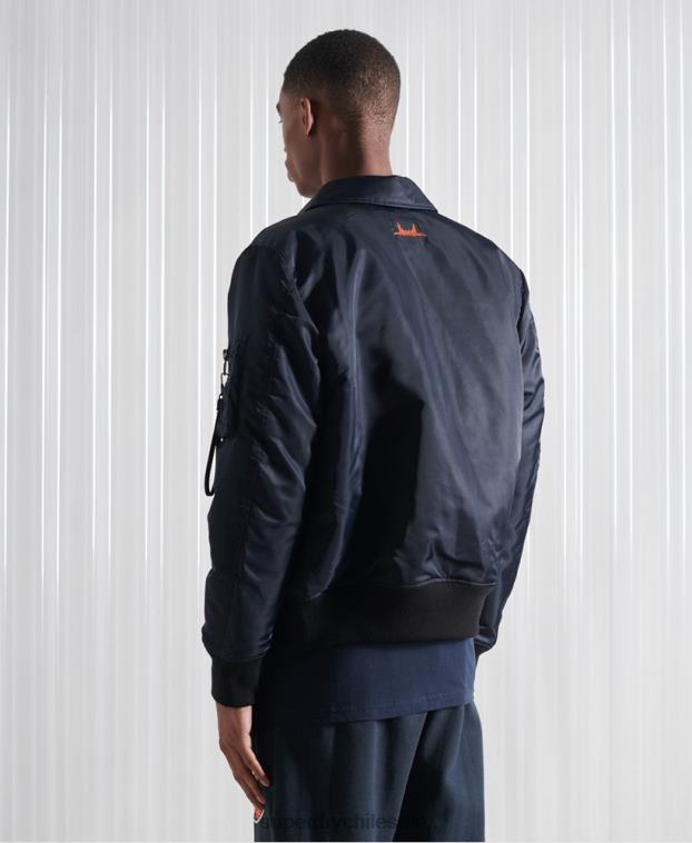 hombres Superdry Armada chamarra bomber energía ma2 2R68Z4757