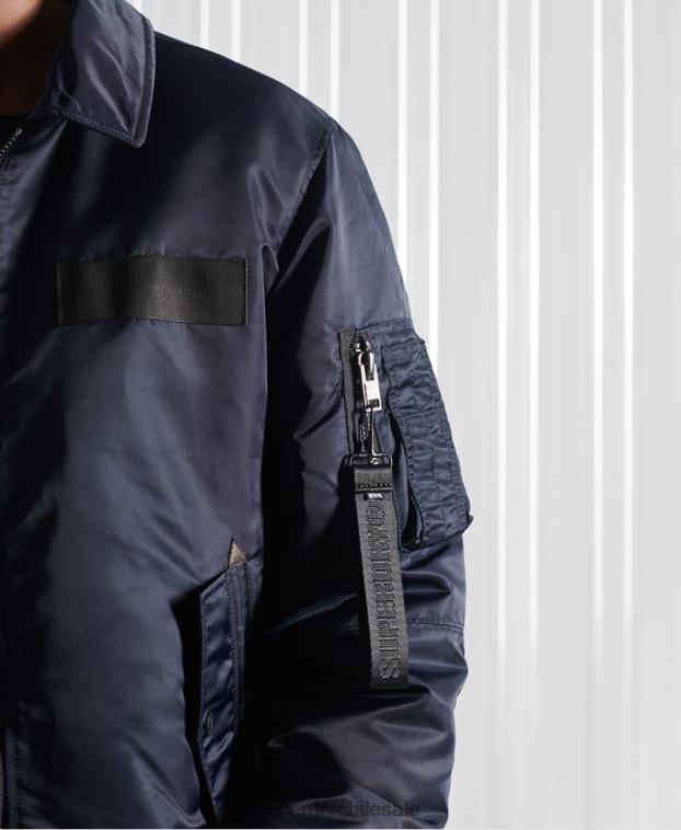 hombres Superdry Armada chamarra bomber energía ma2 2R68Z4757