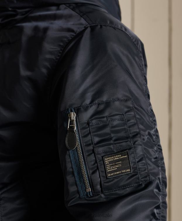 hombres Superdry Armada chamarra bomber ma1 con capucha 2R68Z4658