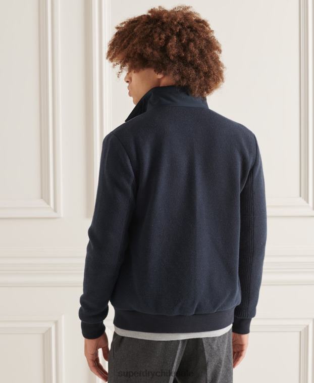 hombres Superdry Armada chamarra de mezcla de punto acolchada Studios 2R68Z1034
