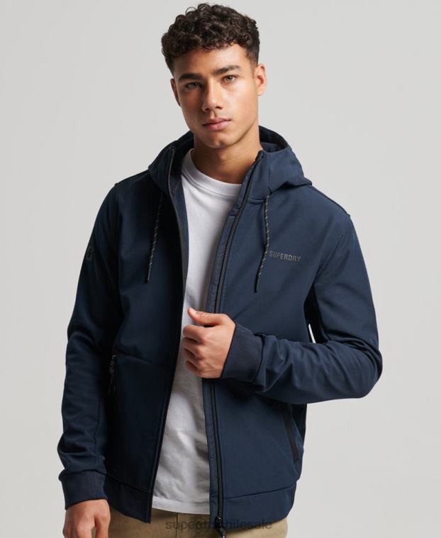 hombres Superdry Armada chamarra de punto de canalé Code Tech 2R68Z1139