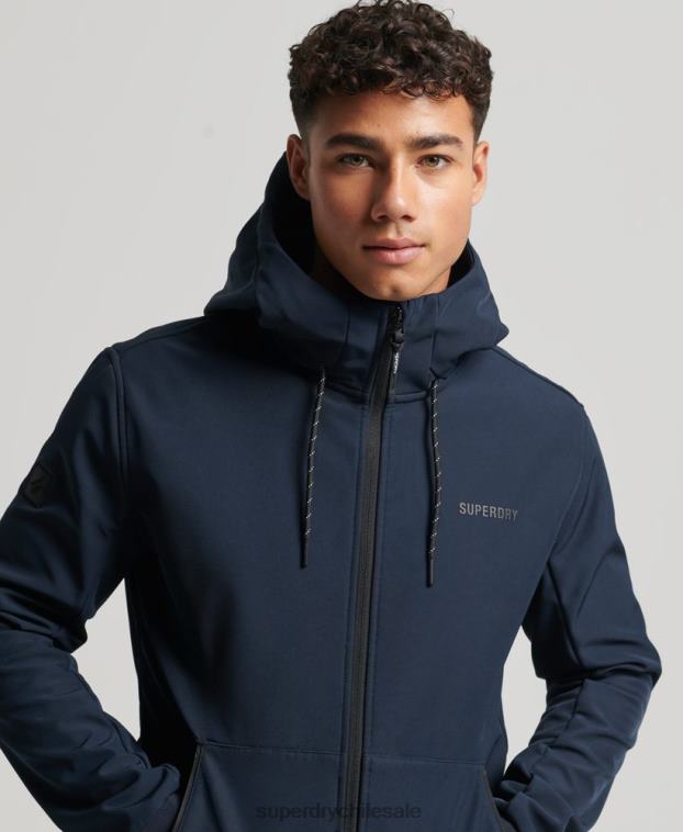 hombres Superdry Armada chamarra de punto de canalé Code Tech 2R68Z1139