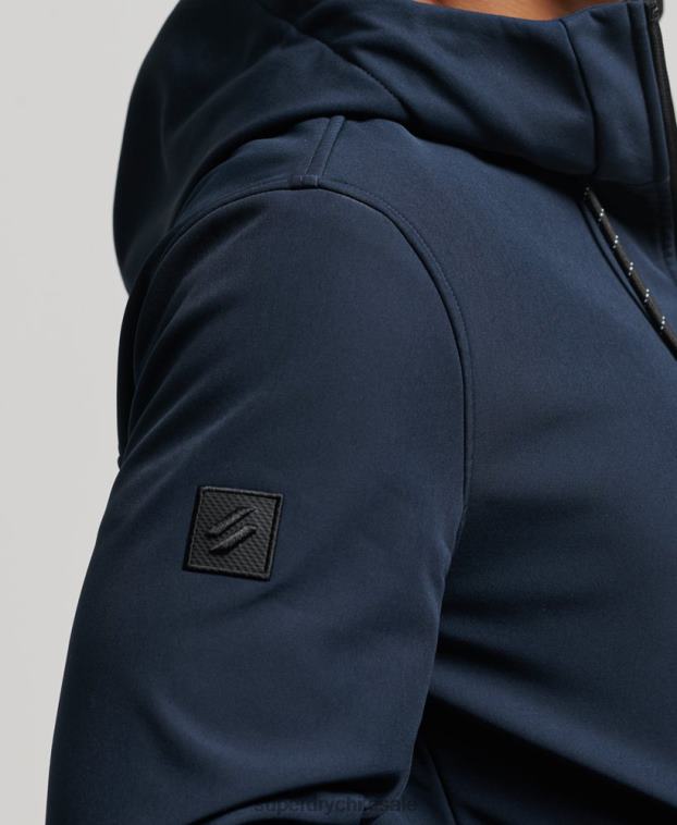 hombres Superdry Armada chamarra de punto de canalé Code Tech 2R68Z1139