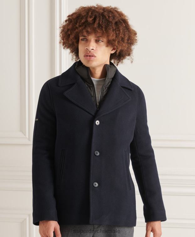 hombres Superdry Armada chaqueta acolchada corta studios 2R68Z1036