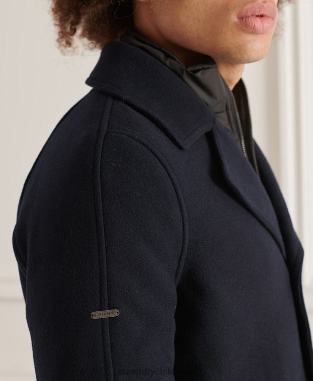 hombres Superdry Armada chaqueta acolchada corta studios 2R68Z1036