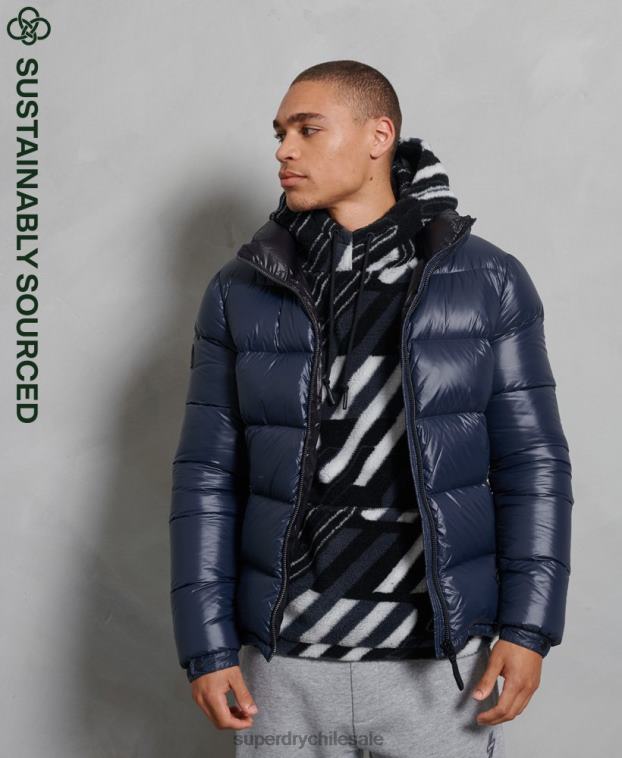 hombres Superdry Armada chaqueta acolchada de plumón alpino de lujo 2R68Z4746