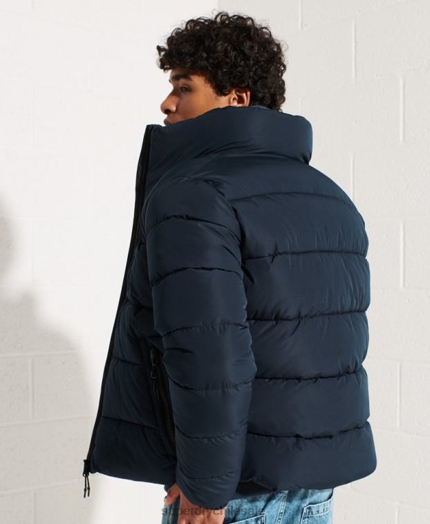 hombres Superdry Armada chaqueta acolchada deportiva sin capucha 2R68Z4676