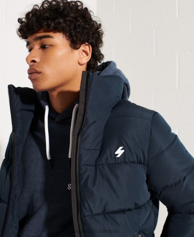 hombres Superdry Armada chaqueta acolchada deportiva sin capucha 2R68Z4676