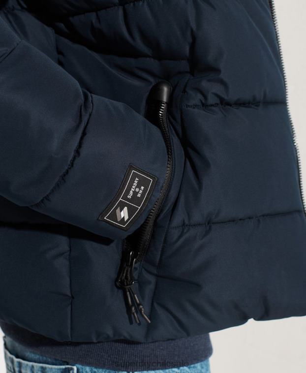 hombres Superdry Armada chaqueta acolchada deportiva sin capucha 2R68Z4676