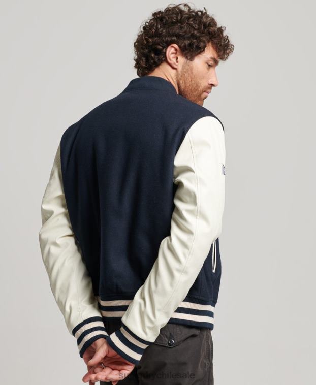 hombres Superdry Armada chaqueta bomber del equipo universitario 2R68Z954