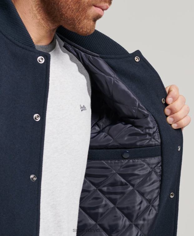 hombres Superdry Armada chaqueta bomber del equipo universitario 2R68Z954