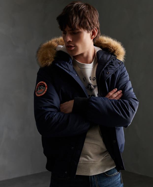 hombres Superdry Armada chaqueta bomber everest 2R68Z4646