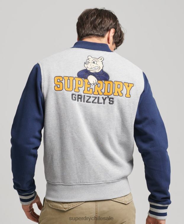 hombres Superdry Armada chaqueta bomber universitaria vintage 2R68Z5202