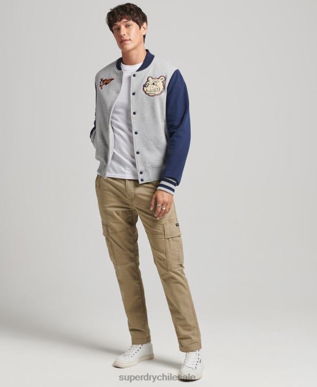 hombres Superdry Armada chaqueta bomber universitaria vintage 2R68Z5202