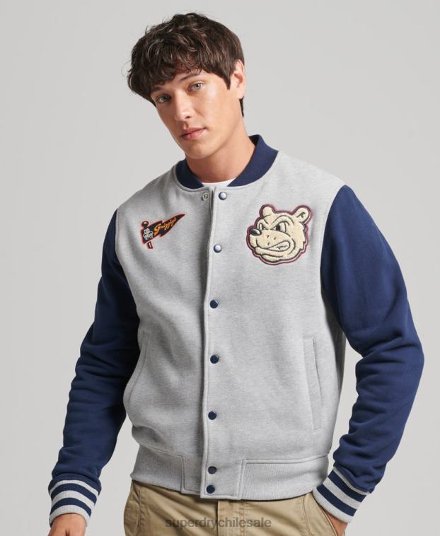 hombres Superdry Armada chaqueta bomber universitaria vintage 2R68Z5202