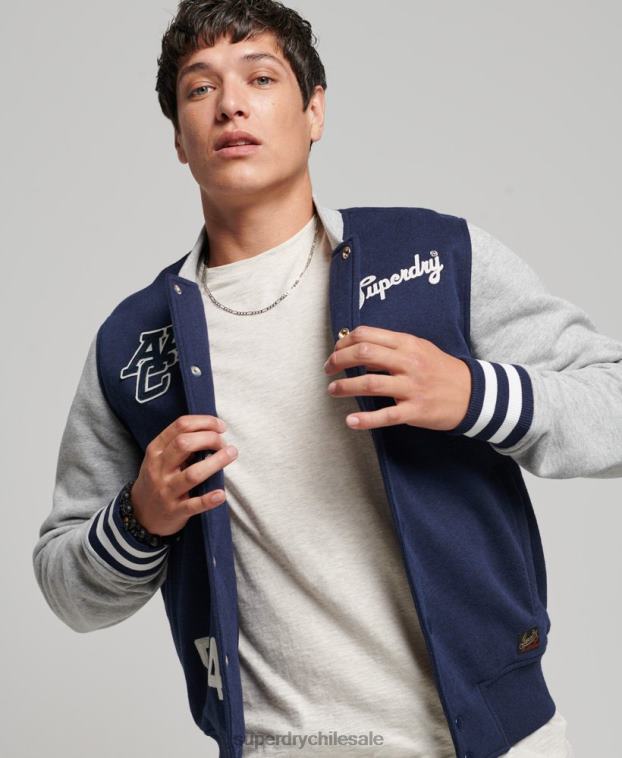 hombres Superdry Armada chaqueta bomber universitaria vintage 2R68Z604