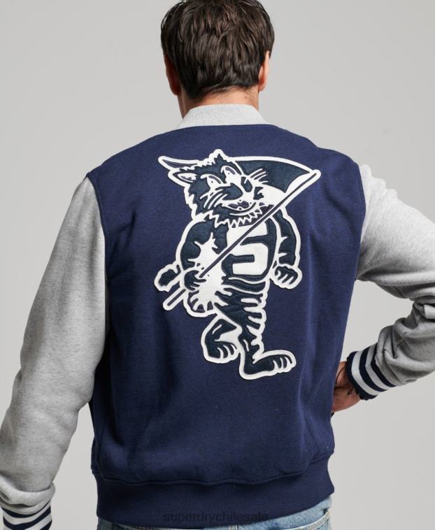 hombres Superdry Armada chaqueta bomber universitaria vintage 2R68Z604