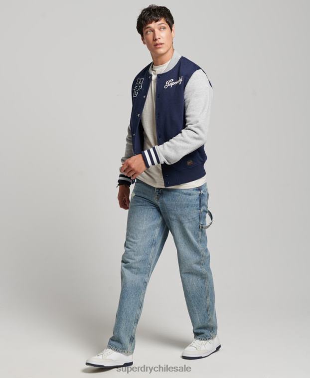 hombres Superdry Armada chaqueta bomber universitaria vintage 2R68Z604