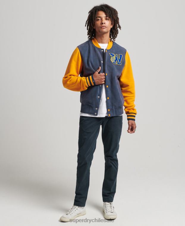 hombres Superdry Armada chaqueta bomber universitaria vintage 2R68Z806