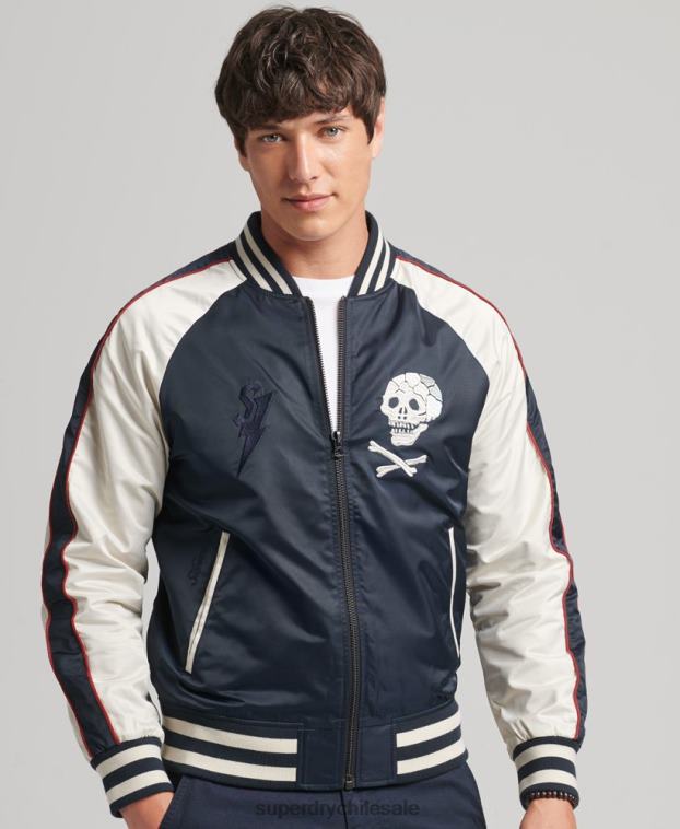 hombres Superdry Armada chaqueta bomber vintage sukajan 2R68Z4585