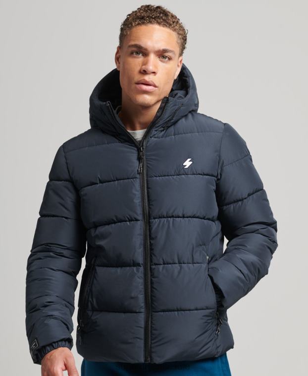hombres Superdry Armada chaqueta deportiva acolchada con capucha 2R68Z1089