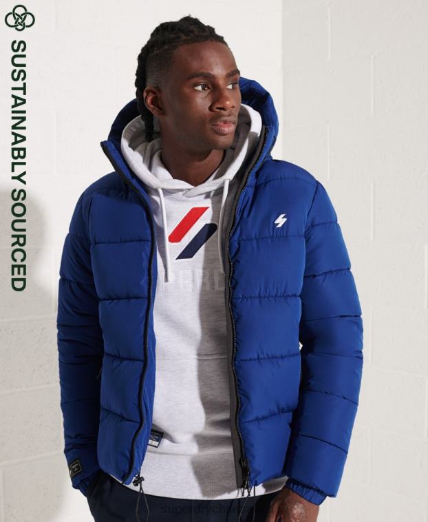 hombres Superdry Armada chaqueta deportiva acolchada con capucha 2R68Z1118