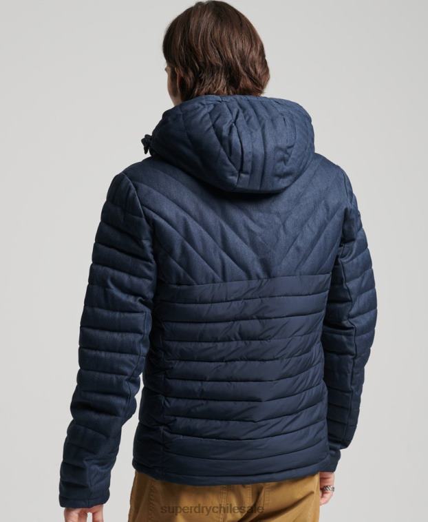 hombres Superdry Armada chaqueta fuji de mezcla de tweed 2R68Z4625