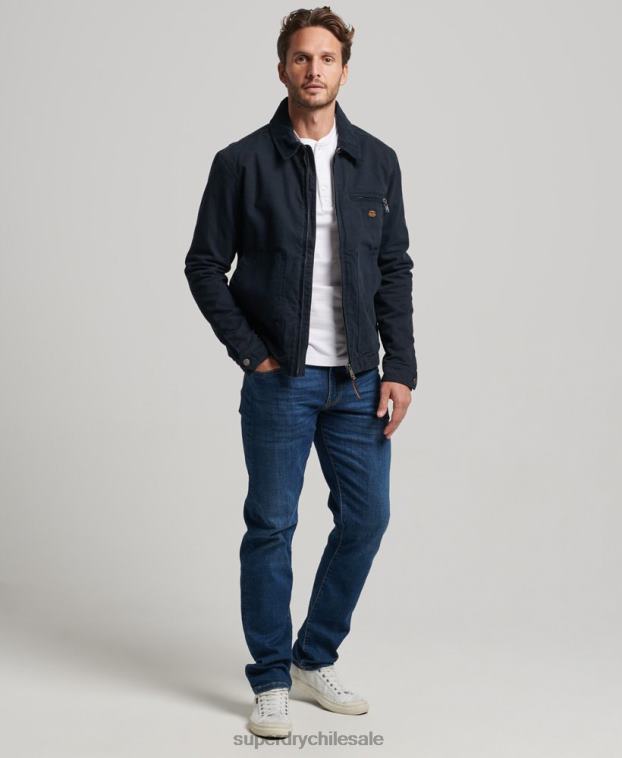 hombres Superdry Armada chaqueta harrington estilo rancho vintage 2R68Z1030