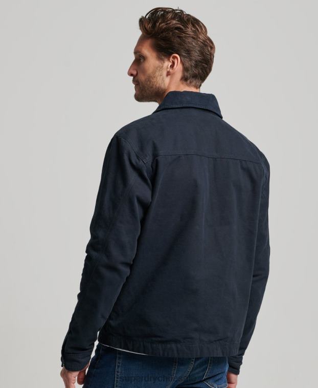 hombres Superdry Armada chaqueta harrington estilo rancho vintage 2R68Z1030