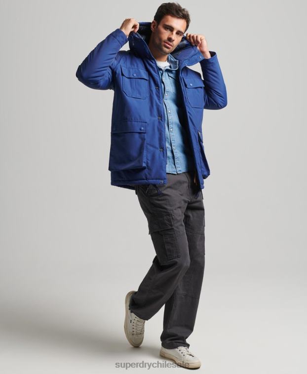 hombres Superdry Armada chaqueta parka acolchada de montaña 2R68Z4480