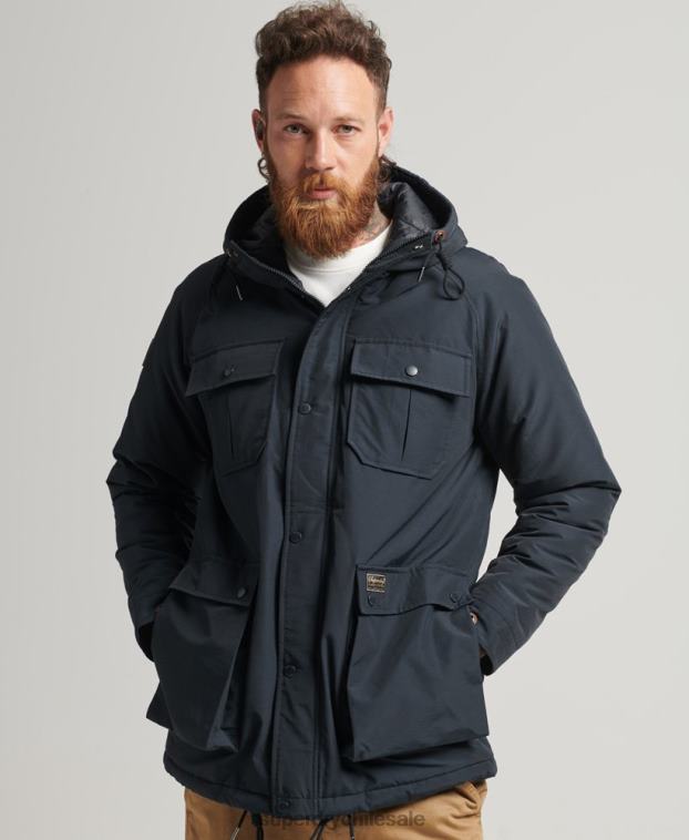 hombres Superdry Armada chaqueta parka acolchada de montaña 2R68Z4492