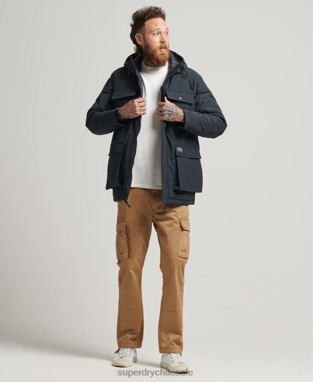 hombres Superdry Armada chaqueta parka acolchada de montaña 2R68Z4492