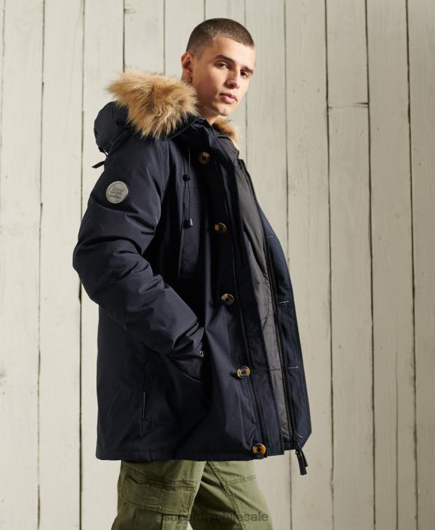 hombres Superdry Armada parka de plumón de rookie 2R68Z4642