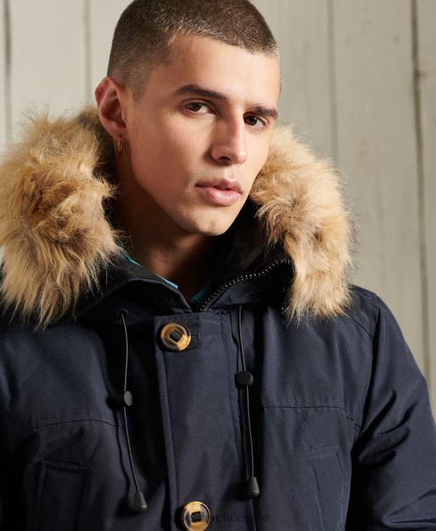 hombres Superdry Armada parka de plumón de rookie 2R68Z4642