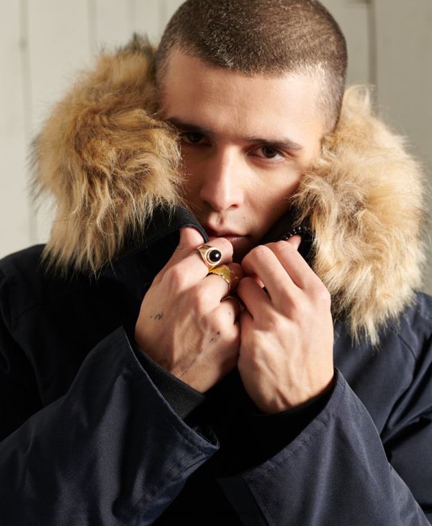 hombres Superdry Armada parka de plumón de rookie 2R68Z4642