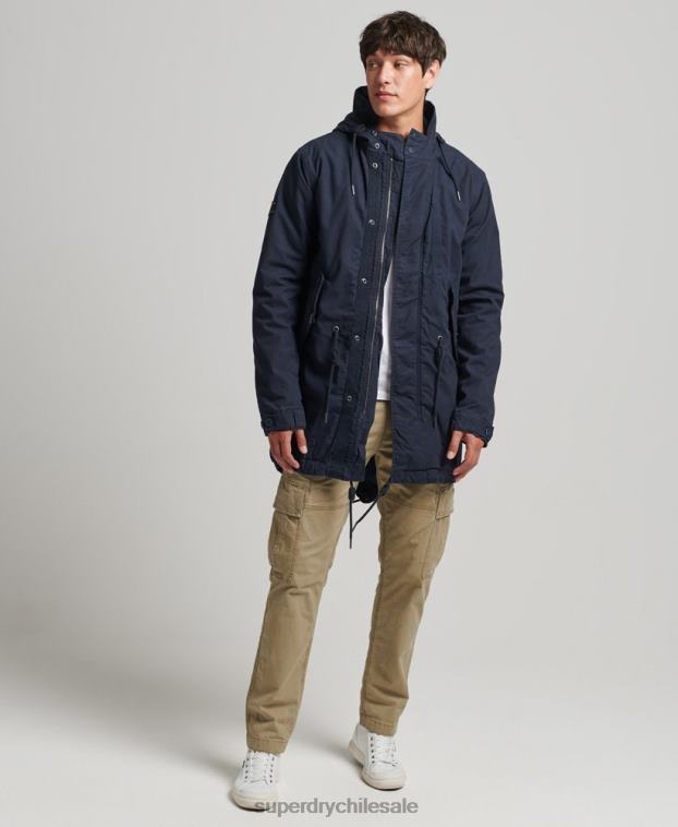 hombres Superdry Armada parka estilo militar con cola de pez 2R68Z4482