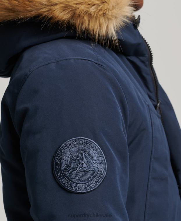 hombres Superdry Armada parka everest de piel sintética con capucha 2R68Z1005