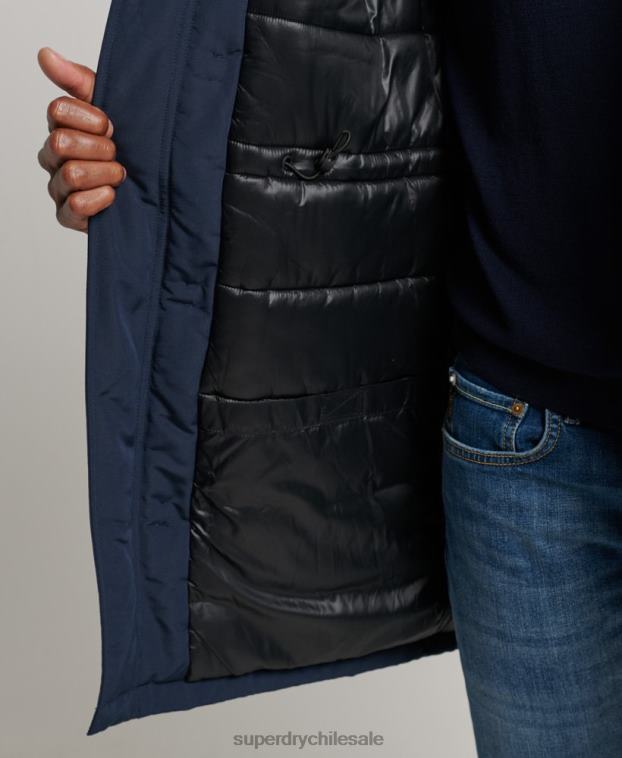 hombres Superdry Armada parka everest de piel sintética con capucha 2R68Z1005