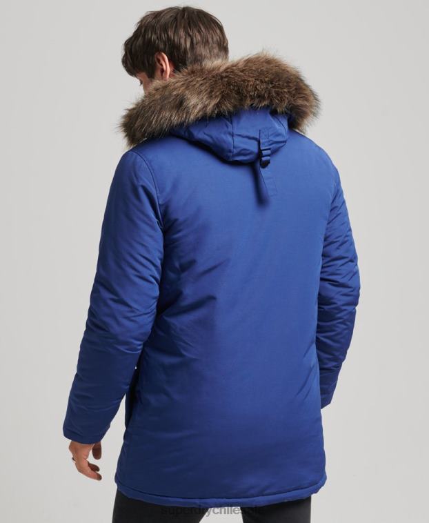 hombres Superdry Armada parka everest de piel sintética con capucha 2R68Z4498