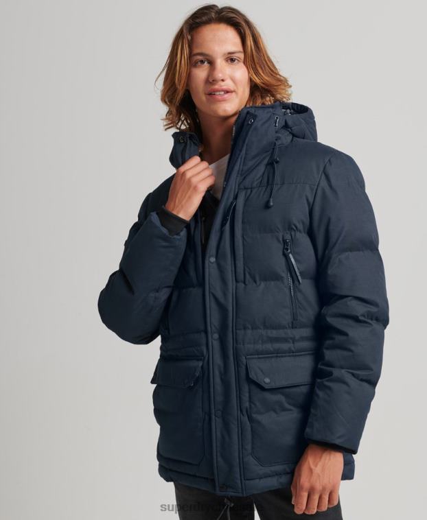 hombres Superdry Armada parka expedición de microfibra 2R68Z4596