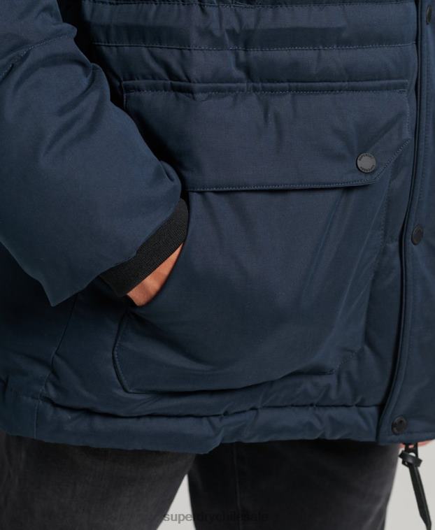 hombres Superdry Armada parka expedición de microfibra 2R68Z4596