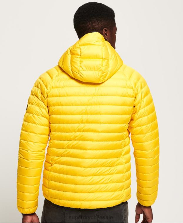 hombres Superdry amarillo chamarra capitonada con mezcla de radar 2R68Z1183
